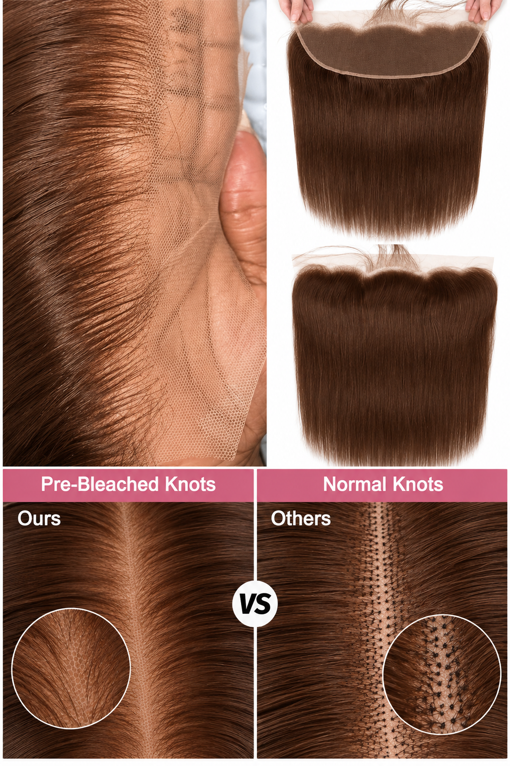13X4 (FRONTAL) TRANSPARENT LACE CLOSURE - Image 7
